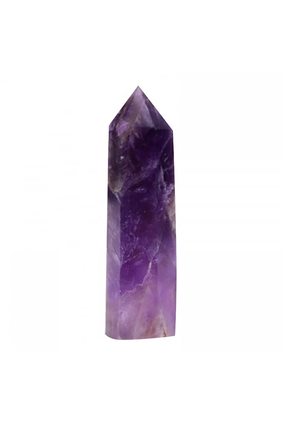 Natural Crystal Amethyst Quartz Point Wand Healing Chakra Stone Energy Ore Crystals and Healing Stones