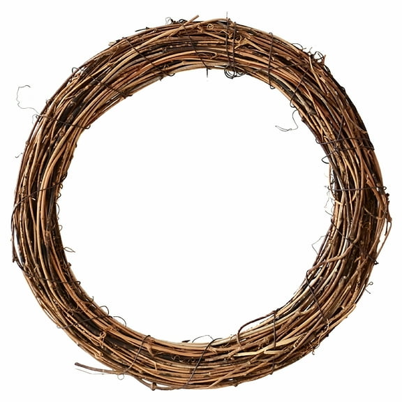 LAMIRO Natural Grapevine Wreath,18"