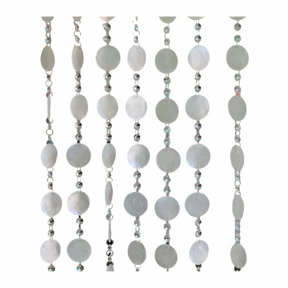 LAMIRO Natural Shell Crystal Door Curtains