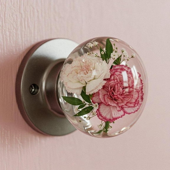 LAMIRO Nature-Inspired Transparent Doorknob Unique Decorative Door Handle,Animals Doorknob Design,Crystal Glass Knob for Interior Doors,Artistic Doorknob for Bedroom