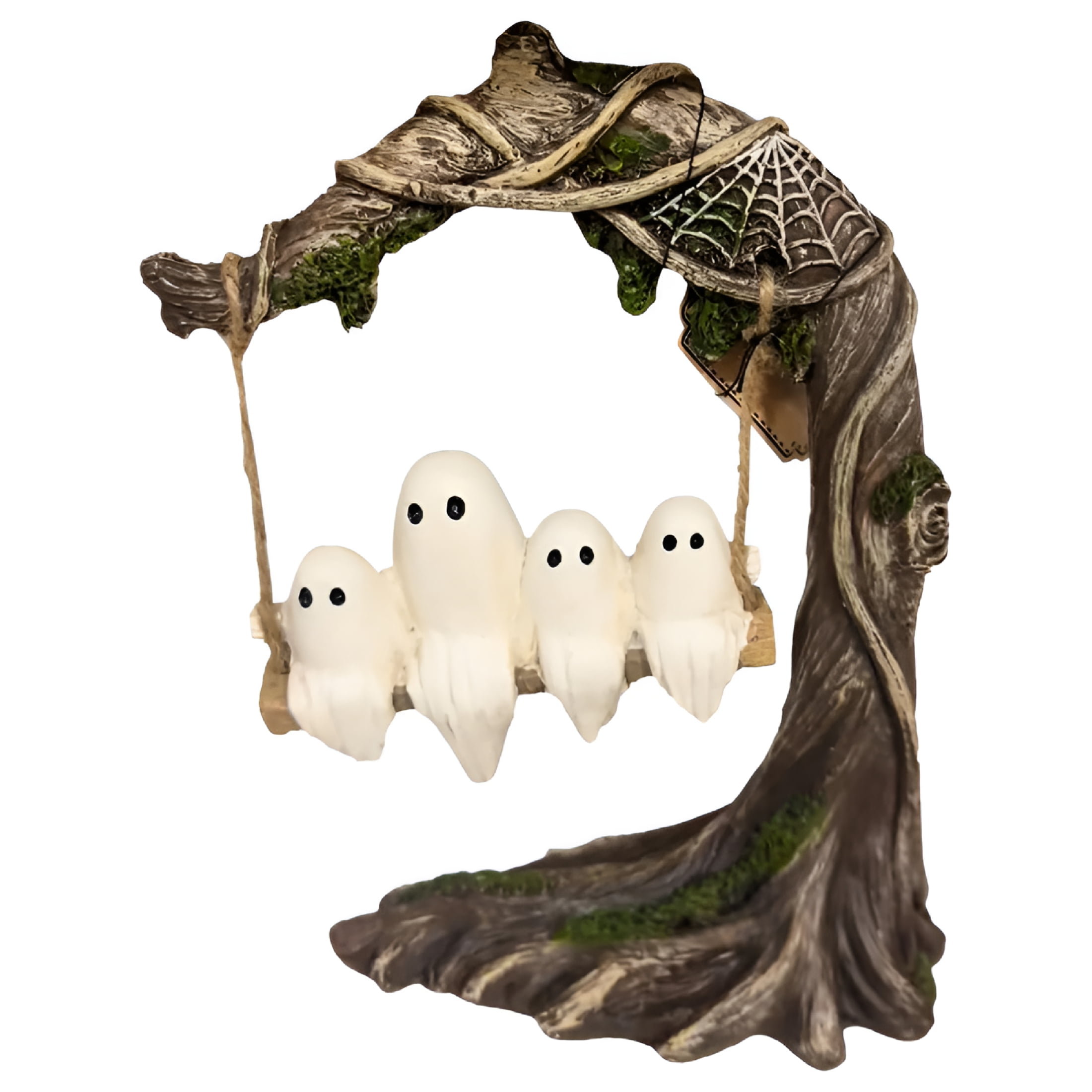 LAMIRO New Fresh Homegoods Swinging Shadows: Ghost on A Tree Swing, Halloween Swing Ghost Ornament Halloween Decoration for Indoor Outdoor, Swinging Ghost