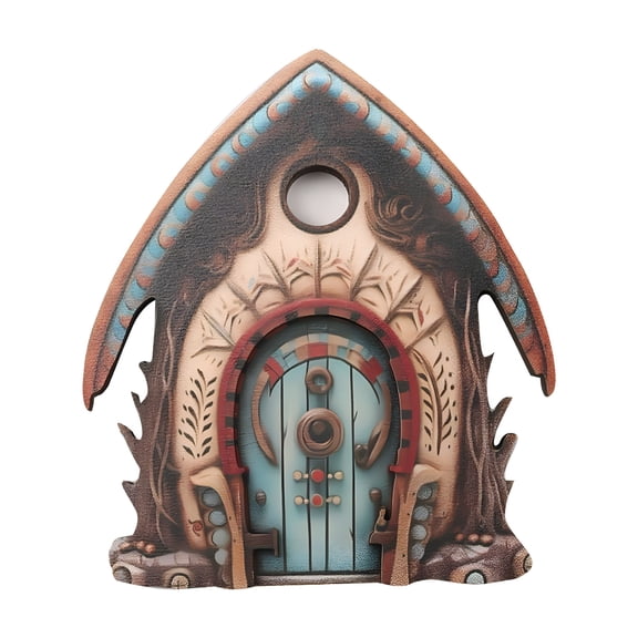 LAMIRO New Patio Fairy Door Garden Wooden Decoration Outdoor Decoration Wooden Crafts Small Door