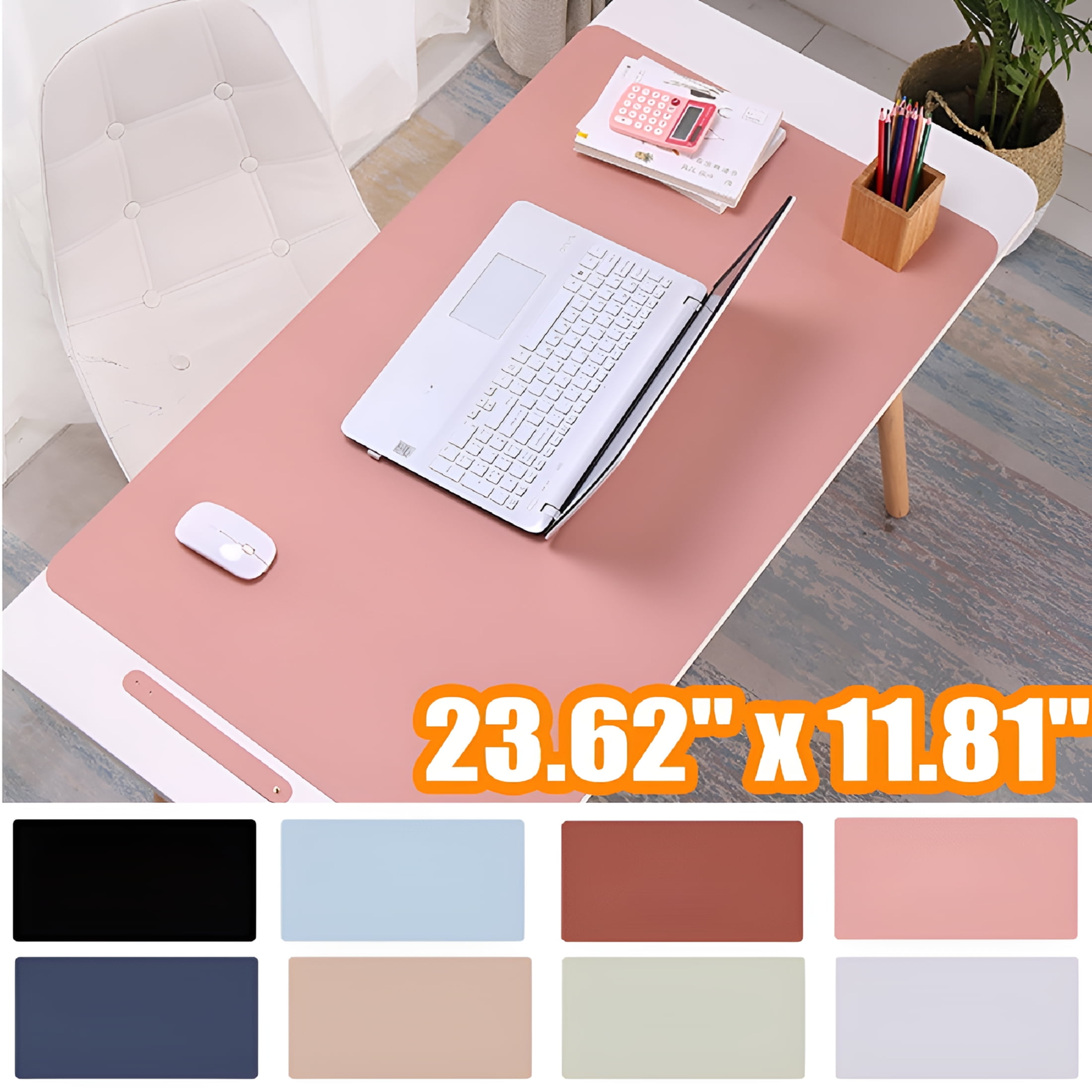 LAMIRO Non-Slip Desk Pad,Mouse Pad,Waterproof PVC Leather Desk Table ...