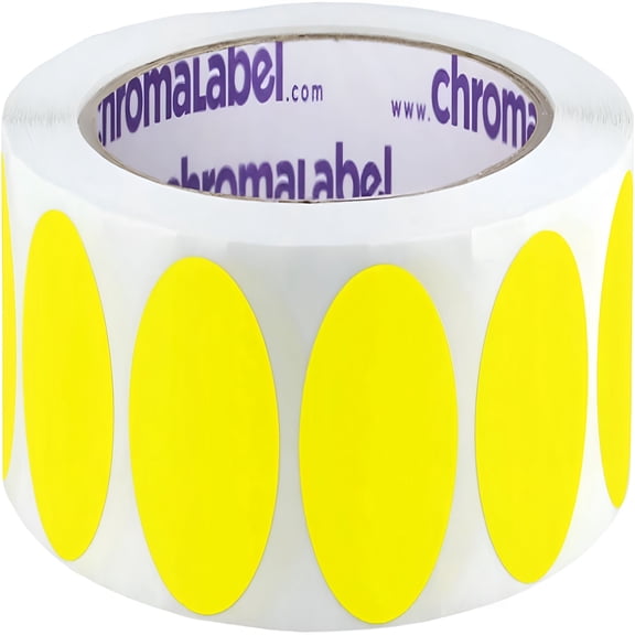 LAMIRO Organize and Personalize with 1-Inch Round Color-Code Dot Stickers (500 per Roll) - Yellow
