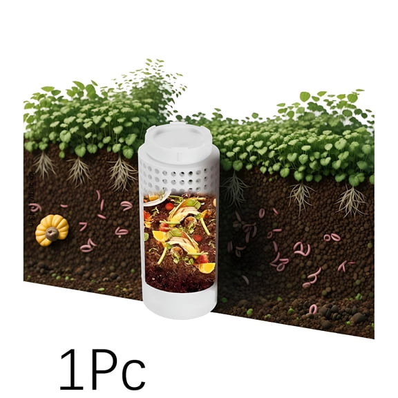 LAMIRO Outdoor Compost Bin,Underground Worm Farm Compost Bin Kit for Home Raised Flower Beds