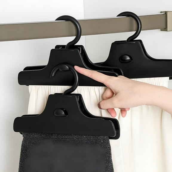 XIBUFE Pants Hangers Non Slip - Clamps Hangers Seamless Pants Clip - Home Storage Clothes Hanger - Anti Wrinkle Pants Racks - Skirt Hangers Jeans/Slack Hanger - Clamp Hangers Skirts,Slacks