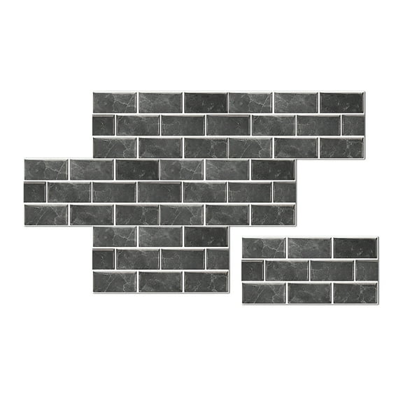 LAMIRO Peel And Stick Backsplash 6 Sheet 6"X12" Self Adhesive Marble Kitchen Backsplash Tile Waterproof Peel And Stick Wall Tiles for Bathroom Kitchen Camper Shower Furniture