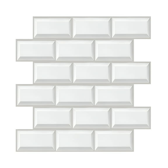 LAMIRO Peel And Stick Backsplash Self Adhesive Marble Subway Tile Sticker 4 Sheet 12"X12" Backsplash Tile for Kitchen Peel And Stick Tile for Bathroom Laundry Room Cabinet Shower