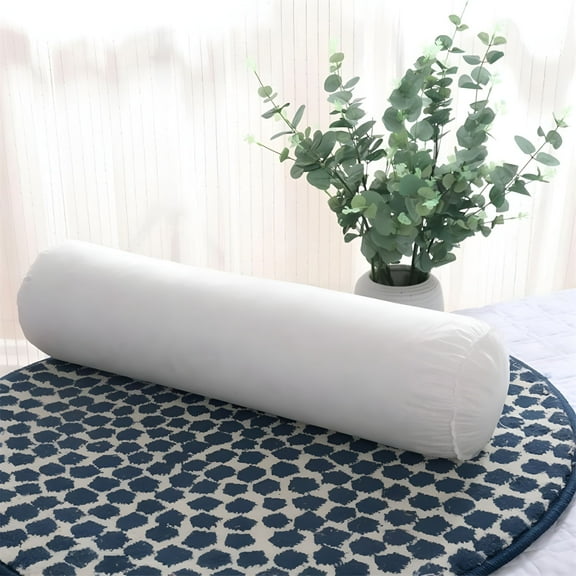 LAMIRO Down Pillows Core,Round Cylinder Bolster Pillows,Soft And Supportive Down Bed Pillow,Suitable For Sofas Lounge Chairs Tube Roll Cervical Pillows for Head,Neck