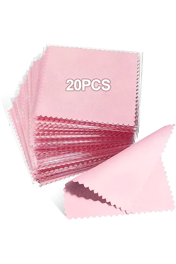 LAMIRO Polishing Cloths, Bulk Pack, For Silver, Gold, Brass And Copper Jewellery, Polishing Cloths To Keep The Shine Of Your Jewellery (Pack Of 20)