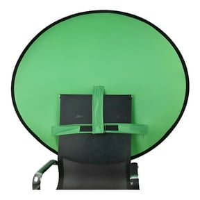 LAMIRO Portable Green Screen Chair, 75cm Foldable Background Board, Chroma Key Stand, Video Chat, Conferences
