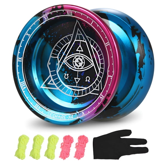 LAMIRO Professional Yoyo Competitive Aluminum Yoyo Ball Yo Yo Gift with Strings and Glove