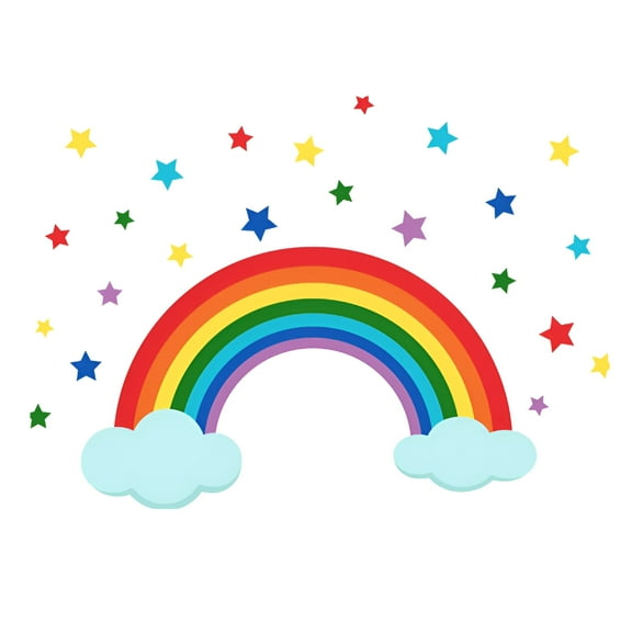 LAMIRO Rainbow Wall Stickers for Room Living Room Bedroom Creative Wall Stickers