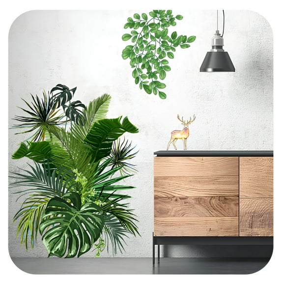 LAMIRO Removable Wall Art Decoration Plant Wall Decals Tree Wall Stickers Wall Decor Murals for Kitchen Bathroom Bedroom Living Room Wall Art Decal Tree Wall Decal Room Decor Wall Art Decoration