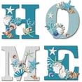 thumbnail image 1 of LAMIRO Room Decor Wood Home Sign Coastals Blue Starfish Beach Theme Sign for Home Letters Hanging Wall Decor Art Signs for Living Room Kitchen Bedroom Decor Apartment Decor, 1 of 4