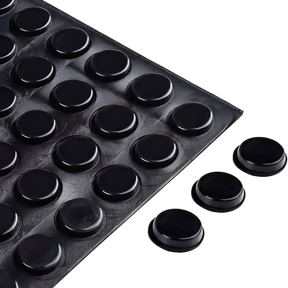 LAMIRO Rubber Cabinet Door Bumpers Black 128 Pcs  Self-Adhesive Cabinet Bumpers for Sound Dampening and Surface Protection  Ideal as Furniture Bumpers,Kitchen Cabinet and Drawer Bumpers