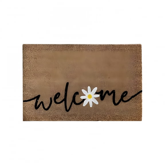 LAMIRO SDJMa Summer Welcome Doormat Spring Summer Mats Welcome Floor Mats Polyester Door Rug Beach Flowers Fruit Sunshine Non Slip Floor Mat for Indoor Outdoor Home Decor,16*24"es
