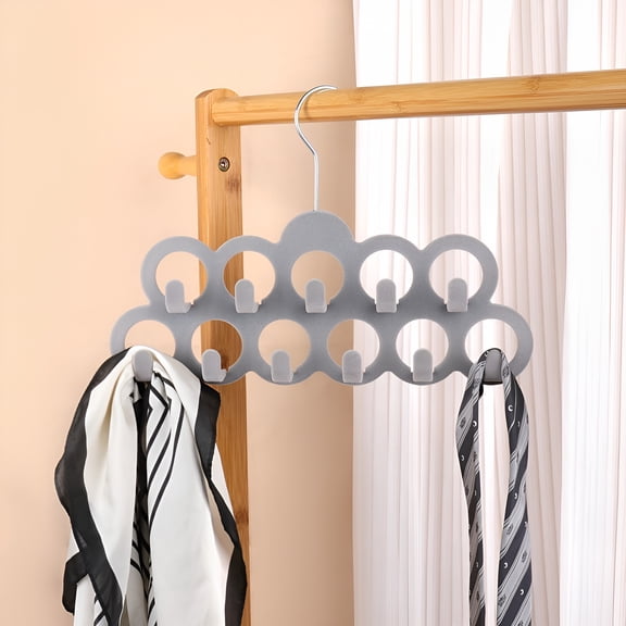 LAMIRO Scarf Hanger Plastic Non-Slip Closet Organizer For Women Home Use 2pcs