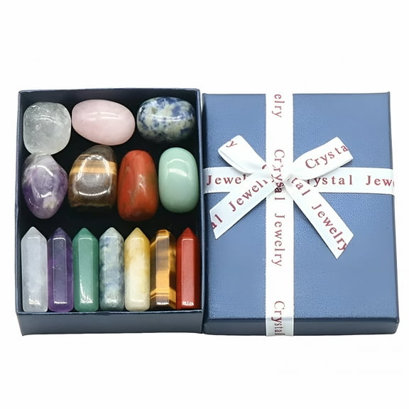 LAMIRO Set of 14X Rare Natural Gemstone Stone Decorative Stones for Garden Rubber Stepping Stones Outdoor Decorative Stones for Landscaping Stones and for Crafts Cabochon