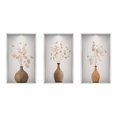 thumbnail image 1 of LAMIRO Set of 3 Art Wall Decals Removable 3D Vases Plant Wall Stickers Diy Peel And Stick Mural Decoration 3D Wall Art, 1 of 7