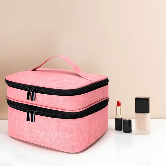 LAMIRO Sewing Supplies Organizer,Double-Layer Sewing Box Organizer Accessories Storage Bag,Large Sewing Basket Water Resistant Travel Sewing Gifts for Kit