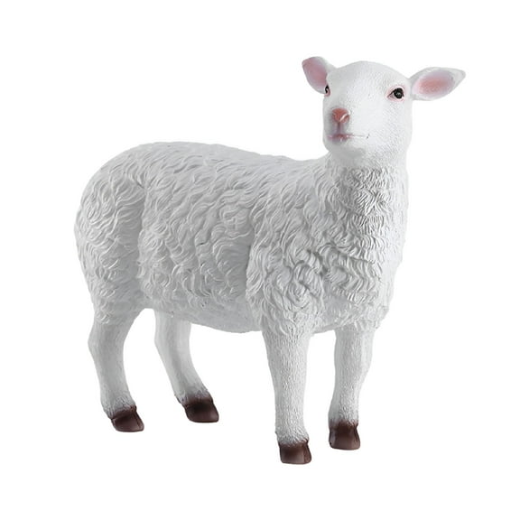 LAMIRO Sheep Garden Statue Lamb Figurine Resin Farm Statue Outdoor Sculpture for Lawn Patio Decoration