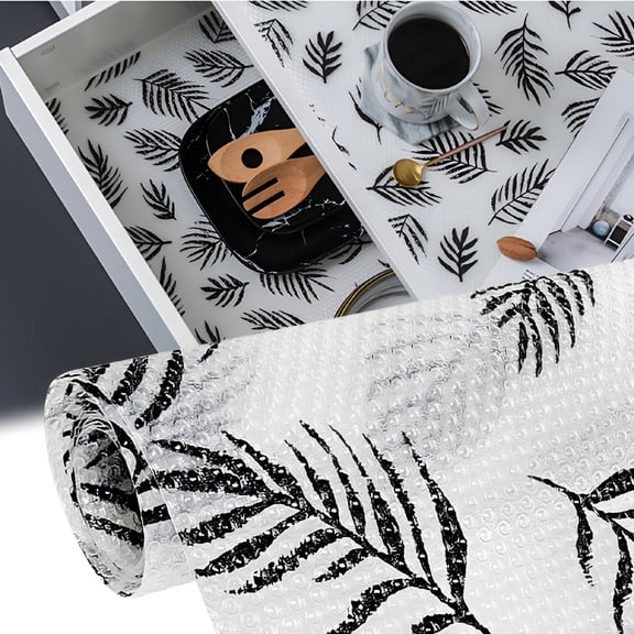 LAMIRO Shelf Liner for Kitchen Non-Adhesive Drawer Liner for Cabinets Non-Slip Fridge Liner Pad Waterproof Oil Proof Cupboard Mat Ideal for Pantry Washable and Reusable (17.7" x 47.2")