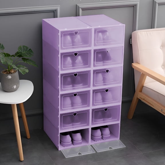 LAMIRO Shoe Rack for Closet Floor Shoes Stand for Entrance Door Tiered Shoe Rack Shoe Storage Entryway Shoe Racks (12.2x8.3x4.7in)
