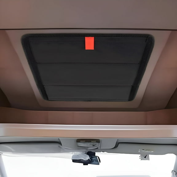 LAMIRO Skylight Cover Insulator, Roof Vent Covers, Black Sun Blackout Fabric (16 x 16 inch), Camper Accessories for Inside
