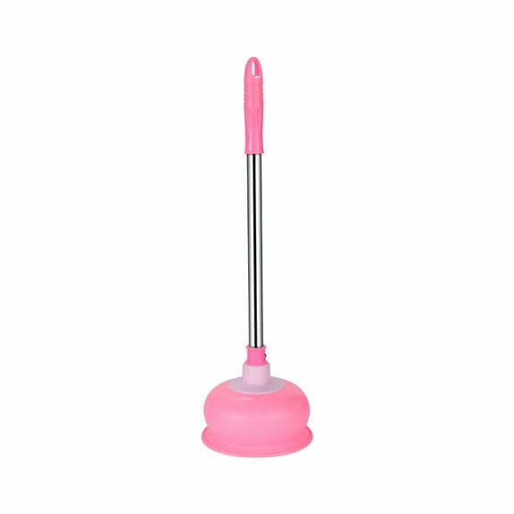 LAMIRO Small Drain Plunger for Sinks, Tubs and Showers, Compact Sink Plunger for Unclogging Slow Drains, Kitchen and Bathroom Drain Cleaner Tool with Strong Suction Cup, Pink