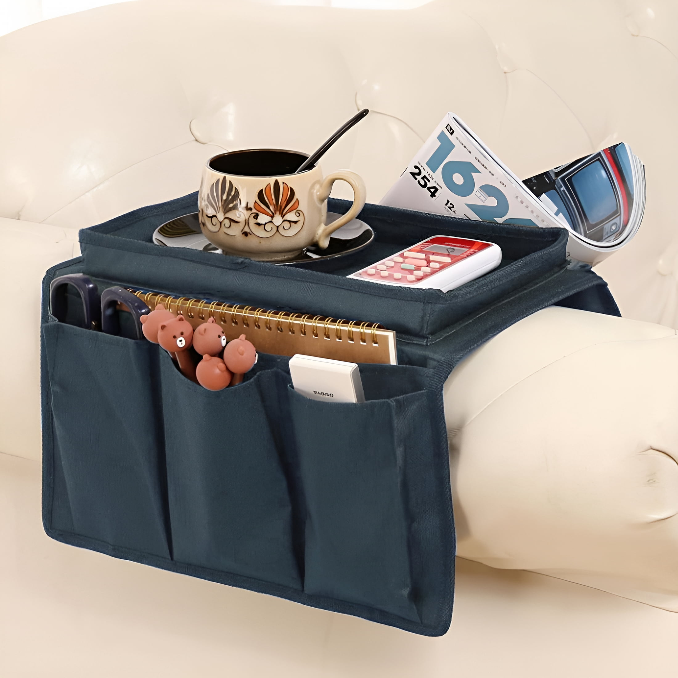 LAMIRO Sofa Armrest Organizer,Recliner Couch Armchair Caddies,Armrest