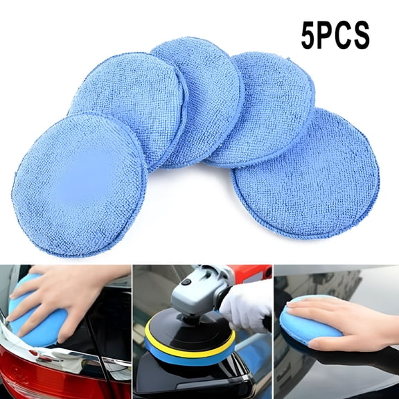 LAMIRO Soft Applicator Microfiber Car Wax Applicator Pad Polishing Sponge Auto Care for Waxing,Sealing,Polishing,Detailing Use