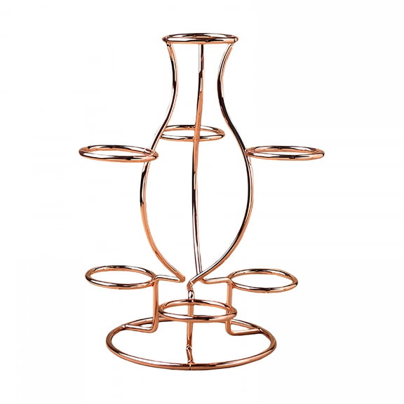 LAMIRO Sphere Metal Display Stand 7 Faux Crystal Ball Decorative Glass Fortune Ball Globe Stone Show Holder Organizer Rack Home Office Desktop Decoration