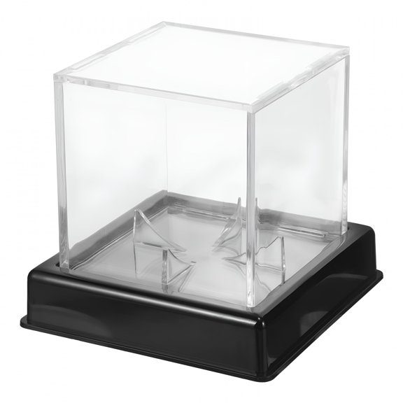 XIBUFE Square Baseball Display Case Clear Plastic Cube Baseball Holder Transparent Showing Box