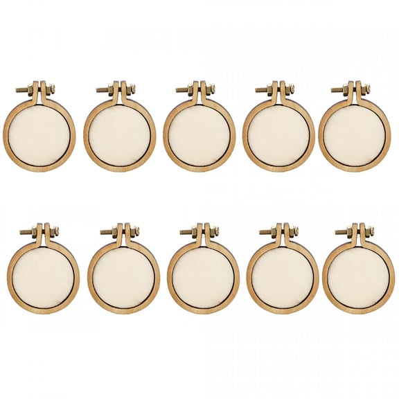 LAMIRO Stitch Frame Embroidery Hoop Diy Decoration Fixed Frame Gifts Hand Mini Ornaments Round Tools Wooden 10Pcs Set