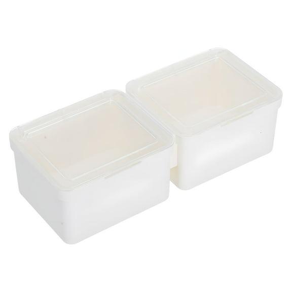 LAMIRO Storage Box with Lid Laundry Pod Storage Box Dryer Sheets Storage Holder Double Compartment Organizer Laundry Room Organizer