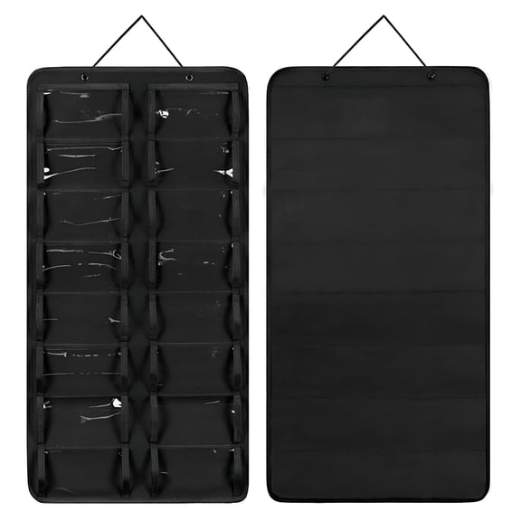 LAMIRO Sunglasses Organizer Storage Hanging Wall Pocket Glasses Organizer-16 Slots Sunglass Organizer Holder With Metal Hook