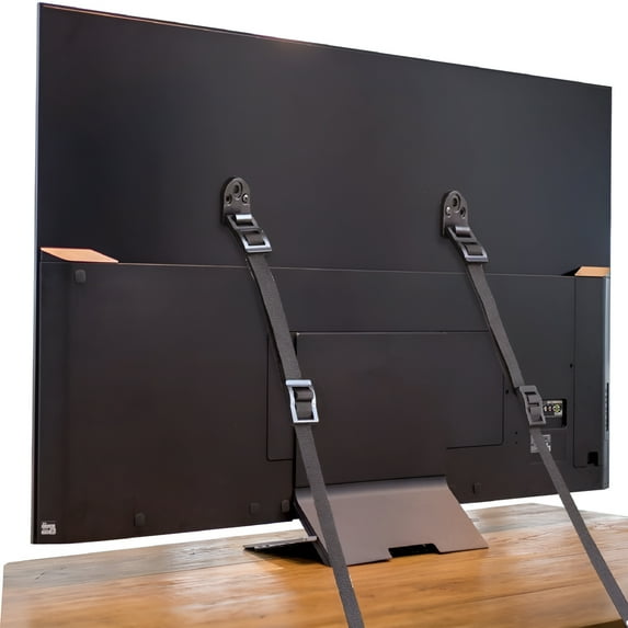 LAMIRO TV & Furniture Anti-Tip Safety Lock Anchor for Flat Screens, Black, 2 Pack