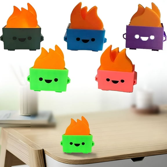 LAMIRO Teeny Tiny Dumpster Fire Creative Desk Decorations Display Interesting Decorations