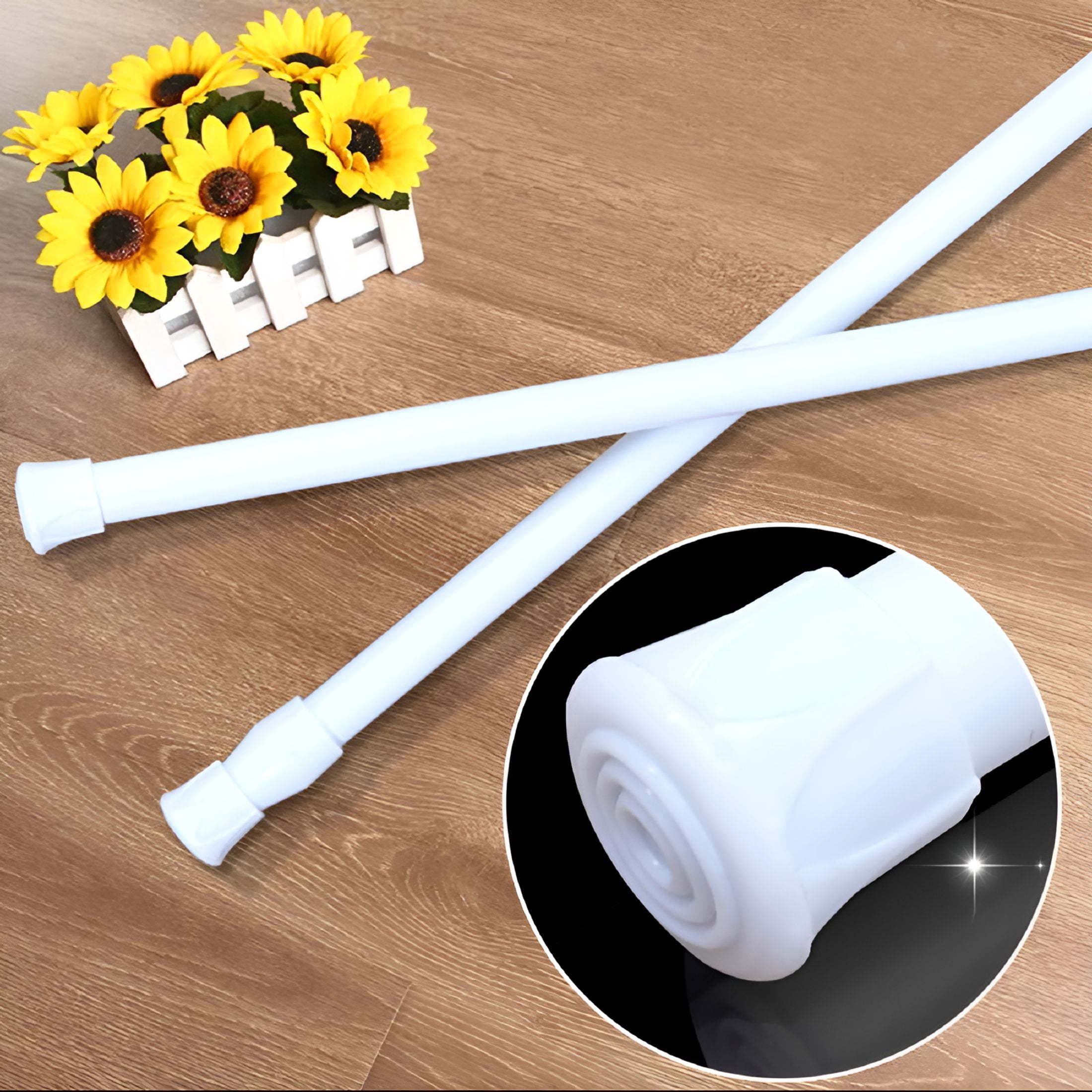 LAMIRO Tension Rod for Windows 18-30,Curtain Rods No Drilling 12-36 ...