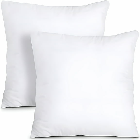 LAMIRO 14 x 14 Cotton Decorative Pillow Inserts,Soft and Durable (2 Count)