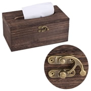 LAMIRO Tissue Box Cover,Wood Tissue Box Cover Rectangle/Square Tissue Box Holder for Bathroom Office Desk Decor