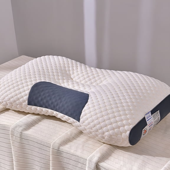 LAMIRO Tri-Core Cervical Support Pillow for Neck,Shoulder,and Back Pain Relief; Ergonomic Orthopedic Contour-for Back and Side Sleepers; Full Size