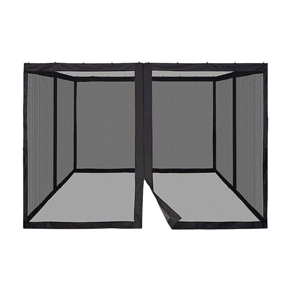 LAMIRO Universal Outdoor Mosquito Net Tent with 4-Side Zipper, DIY Curtain Screen Walls for Camping & Patio