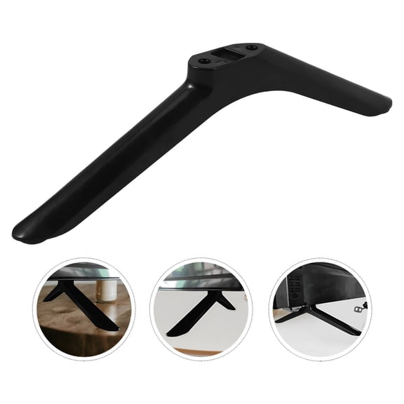 LAMIRO Universal TV Stand Legs with Screws Black PP Material Stable Antislip Design for Smart TVs Tabletop