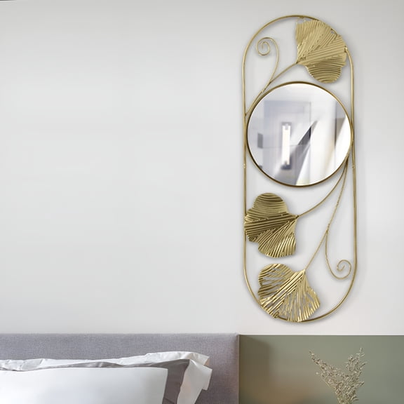 LAMIRO Wall Mirror Wall Sculpture Wall Decor Hanging Wall Mounted Mirror for Dining Room Bedroom Kitchen Indoor Home