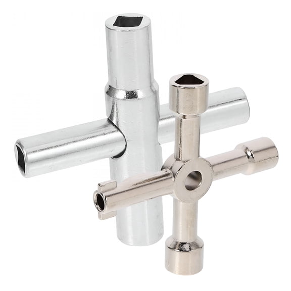 LAMIRO Water Hose Key Way Utility Key Silver 2Pcs