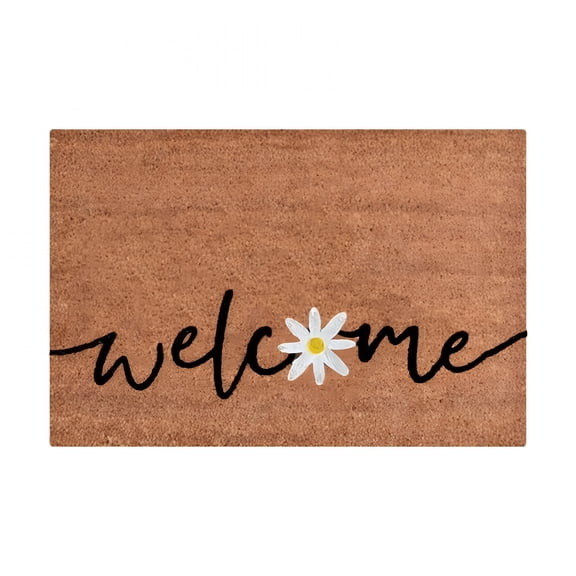 RLESO 15.7x23.6" Spring Coir Doormat,Cute Creative Outdoor Welcome Mat