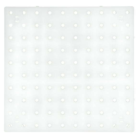 LAMIRO White Plastic Pegboard Wall Organizer System for Home Use 1 Panel 24x36