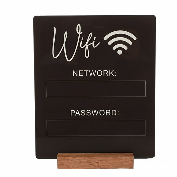 LAMIRO Wifi Password Sign Acrylic Sign Password Reminder Sign